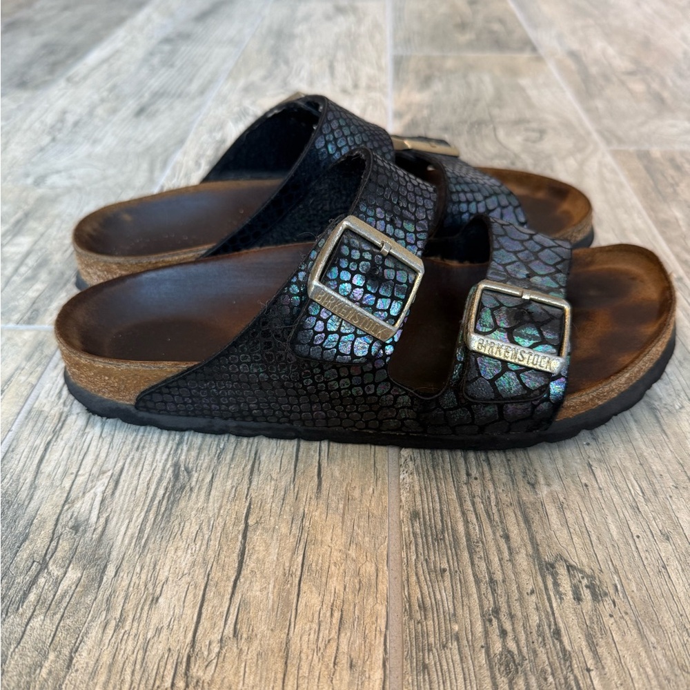 Birkenstock Black Iridescent Sandals